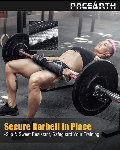 Barbell Pad for Hip Thrust, Standard Barbell Protective Foam, Squat Bar Pad with Closure, Neck & Shoulder Padding Hip Thrust Pad, Fits All Standard and Olympic Bars
